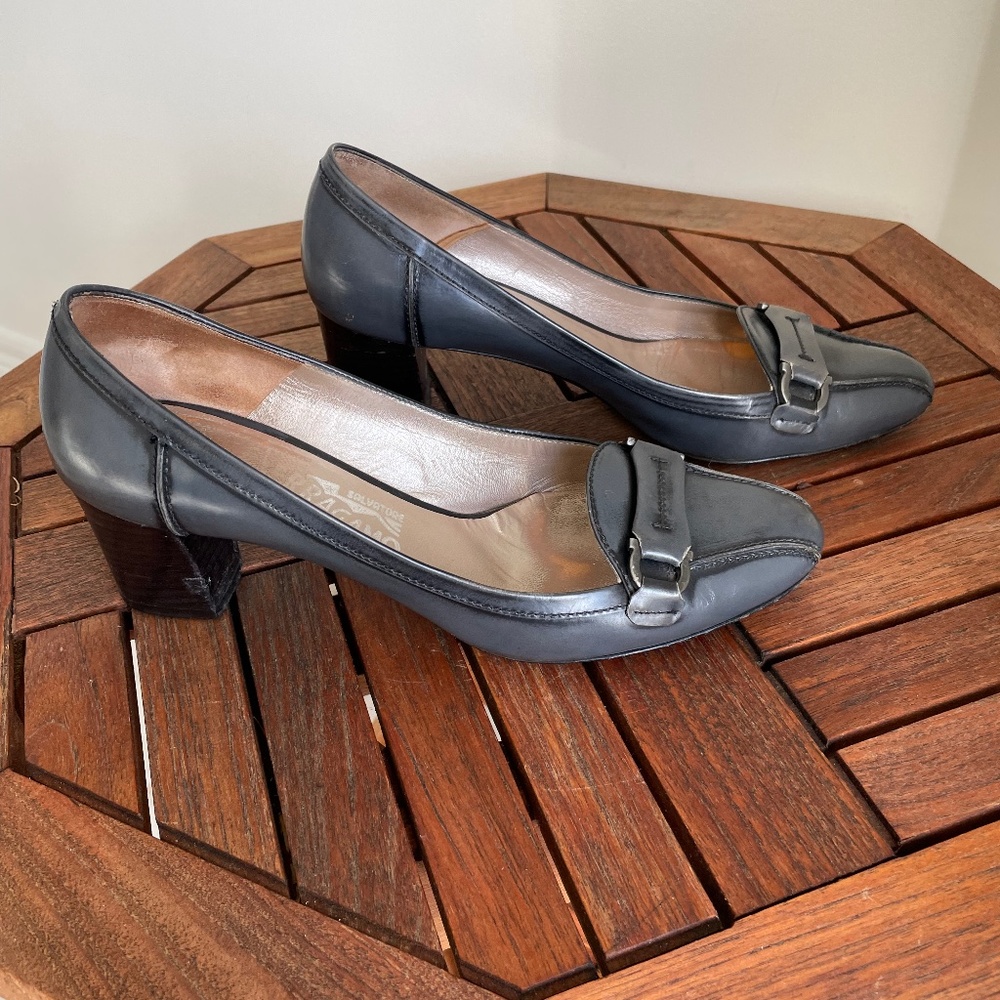 Grey Salvatore Ferragamo shoes.  Size 7 1/2